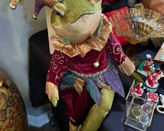Vintage Frog Court Jester Heavy Plush