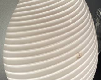 Rare Murano Glass Italy Egg Lamp 