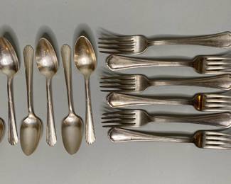 Collection Of 6 Rogers Place Forks And 6 Triple Plate Plus Teaspoons
