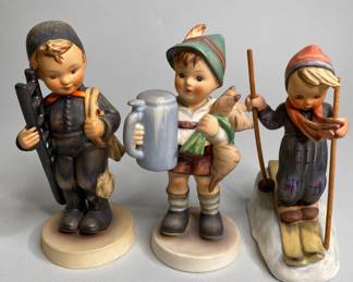 Goebel Hummel #12/1 Chimney Sweep, Goebel Hummel #87 For Father And Goebel Hummel #59 Skier
