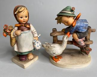 Goebel Hummel #204 Weary Wanderer, 1949 And Goebel Hummel #195/1 Barnyard Hero, 1948
