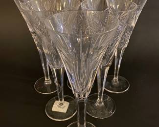 Waterford "Millennium Series" Set Of Six Fluted Champagne Glasses, Limited Edition Collection
