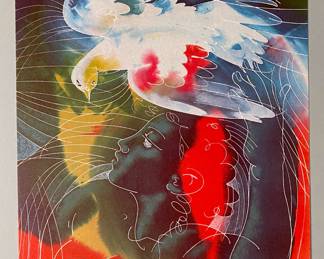 Hans Erni (Swiss), World Communications Year, 1983, Edition Print For World Federation Of United Nations
