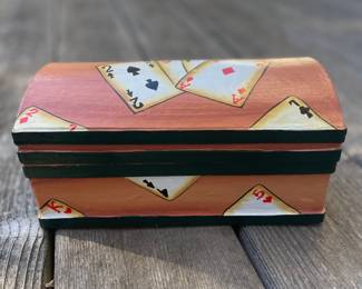 Painted Box For Cards / Bridge
