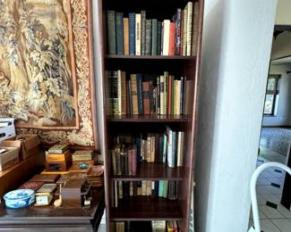 Bookcase. Variety of Antique Books 