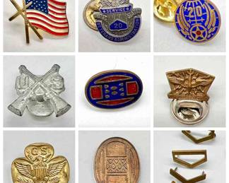 Patriotic Pins
Air Force, Girl Scouts, Veterans Administration and more