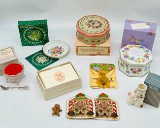 Vintage Avon Tins, Pins, Fostoria & More