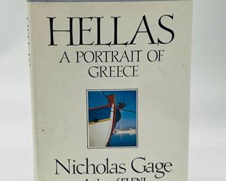 First Edition Signed By Author Nicholas Gage "HELLAS A Portrait Of Greece"
