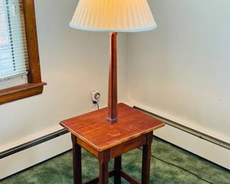 Mid-Century Wooden Table Lamp