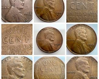 (15) Antique & Vintage Pennies from 1916-1969
