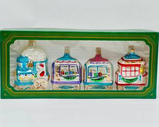 Vintage Kurt Adler Glass Christmas Ornaments NIB