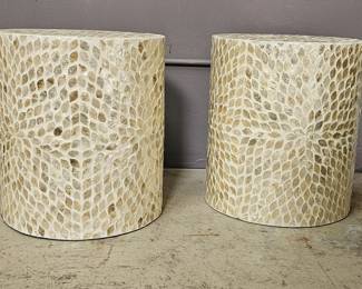 Lot 122 | Jofran Global Archive Capiz Shell Accent Tables