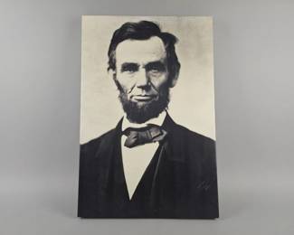 Lot 195 | Abraham Lincoln Print On Canvas