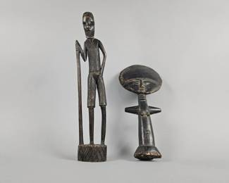 Lot 55 | African Akuaba Fertility Doll & Carved Figure