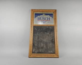 Lot 75 | Vintage Anheuser Busch Beer Mirror & Chalk Board