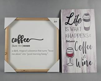 Lot 310 | Prinz At Home Coffee 18×18" & More!