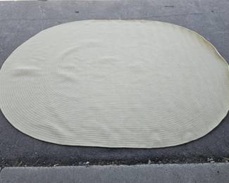 Lot 372 | New Beige Braided Oval Area Rug