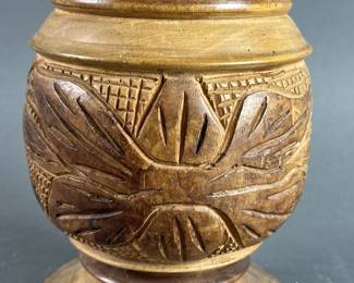Lot 56 | Vintage Wood Carved Vase or Goblet