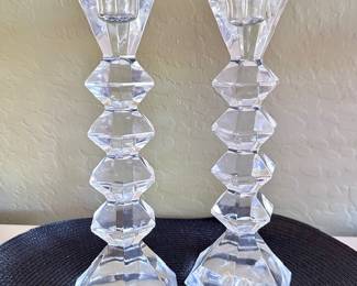 Vintage Shannon Crystal Candle Set ~ Slovakia