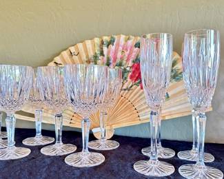 Vintage Crystal ~ Mikasa ‘Old Dublin’ White Wine Glasses & Champagne Flutes