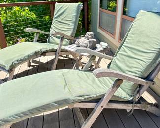 Teak Loungers w/Pads