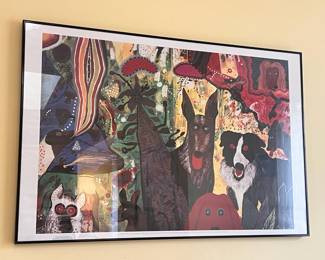 Framed Print "Country Dog Gentlemen" by Roy De Forest
