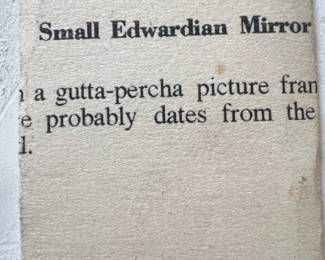 Small White Edwardian Mirror