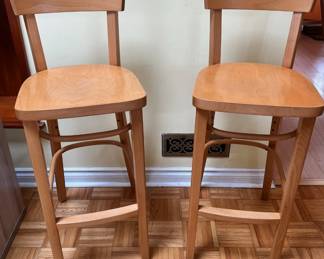Pair of Wooden Bar Stools
