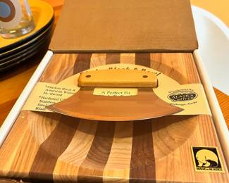 Ulu Factory Alaska Striped Wood Chopping Bowl/Board 