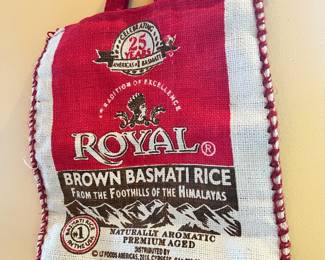 Royal Basmati Brown Rice Burlap Bag