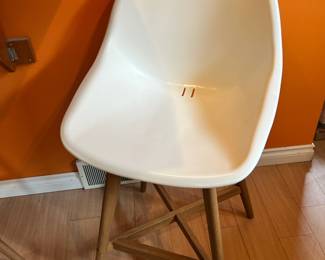 Pair of White Tulip Stools