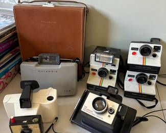 1972 Polaroid One step Land Cameras - SX-70, The Colorpack Polaroid Land Camera, 1965 Polaroid Automatic Instant Pack Film Land Camera - Model 104 