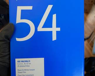 Polaroid Type 54 Polapan Pro 100 4"x5" Instant Black & White Print Sheet Film