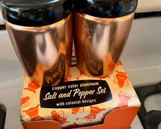 West Bend Copper Aluminum Salt & Pepper Shaker Set