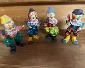 Vintage Paper Mache’ Clowns