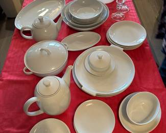 China Pieces~ Made in Germany, Fostoria Glass, Punch Bowl & Cups