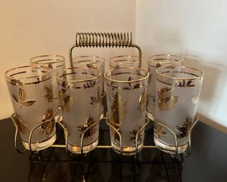 Vintage Libbey Glasses with Carrier