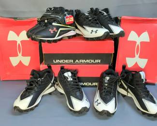 Under Armour Cleats Sizes 5, 5.5, And 4, New In Boxes, Qty 4