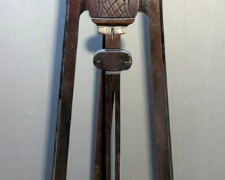 Vintage Carved Wood Easel, 66.5" Tall