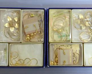 Jewelry Continental Gold Company, Necklace and Earrings Made In Korea Qty 2 Boxes