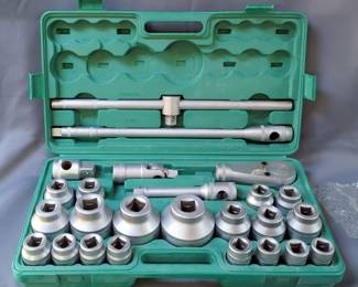 Pony 26Pc. 3/4" And 1" Dr. Heavy Duty Combination Socket Wrench Set, Model 07-886, In Hard Sided Carry Case