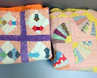 Quilts Hand Sewn 66" X 77", And One is Machine Sewn 72" X 72"