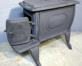 Sears Wood Burning Stove, Model 397-841240, 24.5" x 24" x 32", Missing Damper Pieces