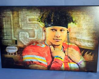 Wall Art Of Patrick Mahomes 16" X 24", And 7.5" X 11"