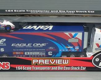 Nascar 2000 Diecast 1:64 Scale Valvoline Truck, And Valvoline 1:6 Scale #6 Race Car