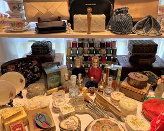 MICHAEL KOR, DOONIE BURKE PURSES, SEWING THREAD AND DRESSER BOXES