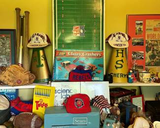 METAL FOOTBALL GAME AND VINTAGE METAL TOY TRUCKS