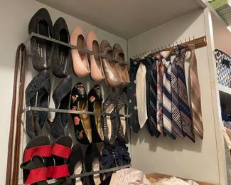 LADIES SHOES AND MENS TIES