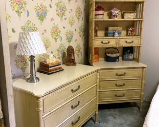 3 DRAWER CHESR AND 3 DRAWER CABINET WITH BOOK SHELF TOP