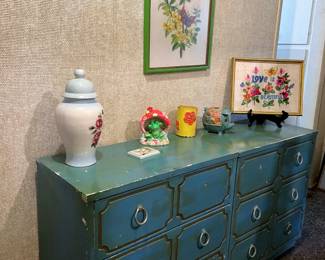 2 BLUE 3 DRAWER CABINETS